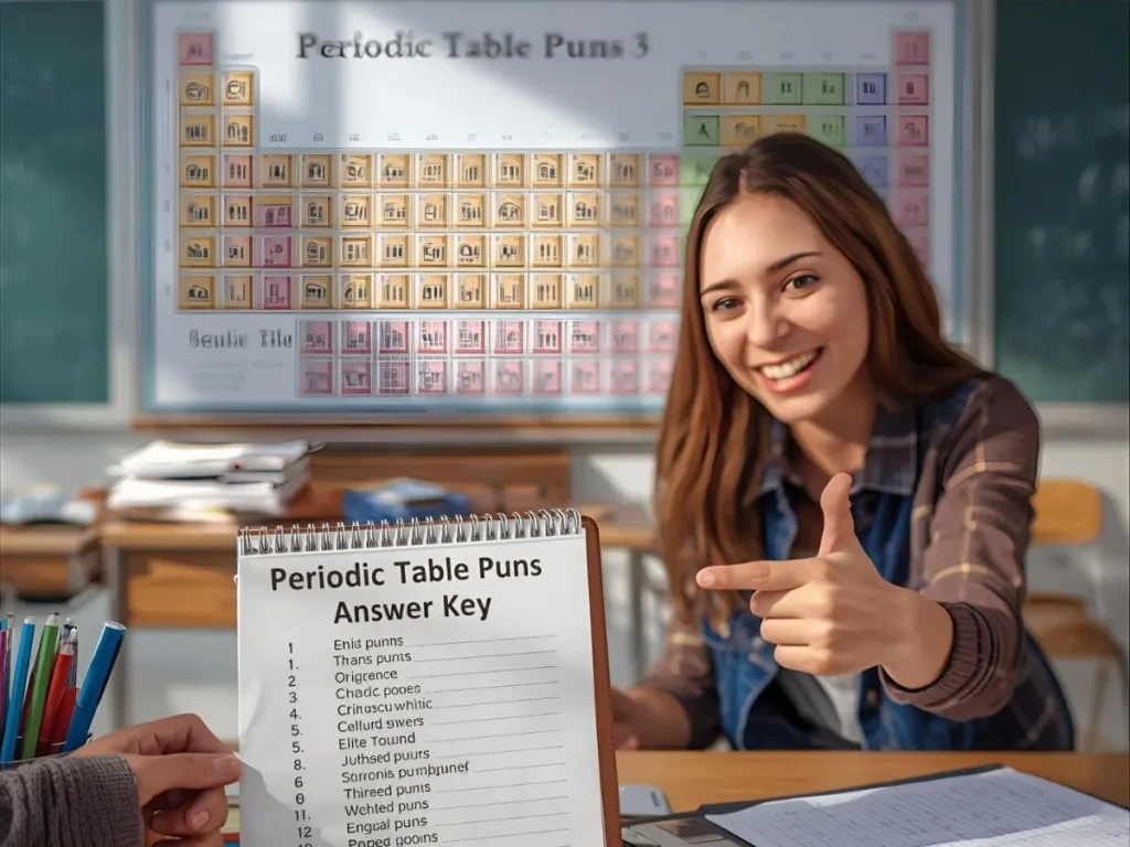 Periodic Table Puns Answer Key