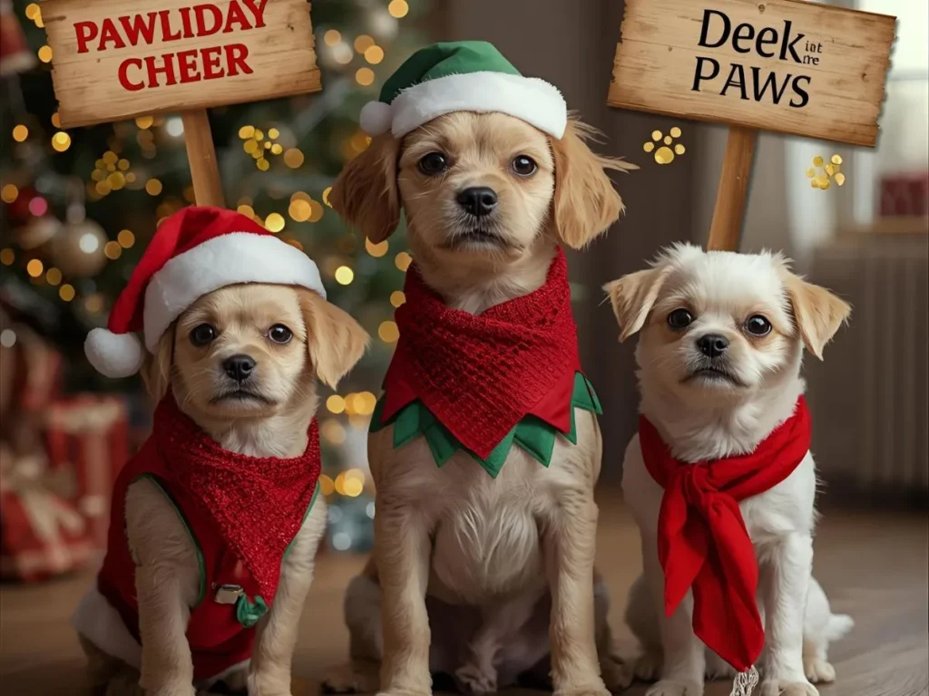 Christmas Dog Puns for Captions
