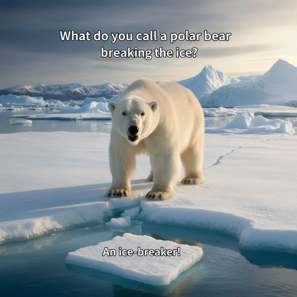 Polar Bear Breaking The Ice Joke