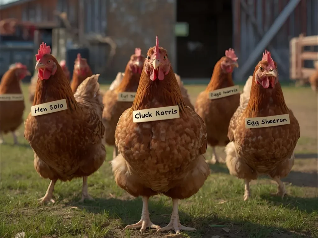 Clucking Funny Chicken Name Puns