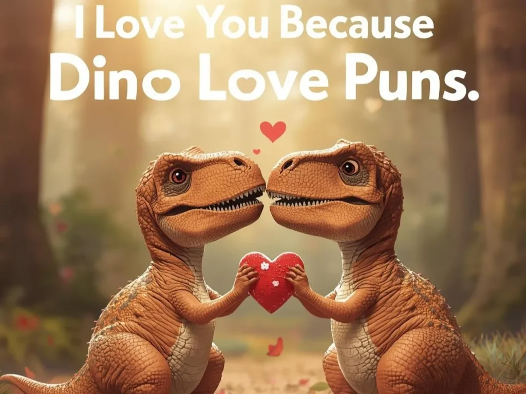 I Love You Because Dino Love Puns