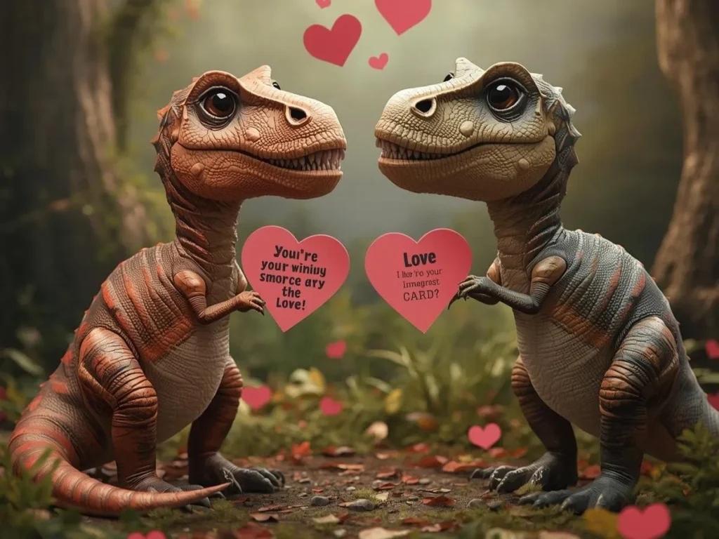 Romantic Dino Love Puns for Cards & Notes