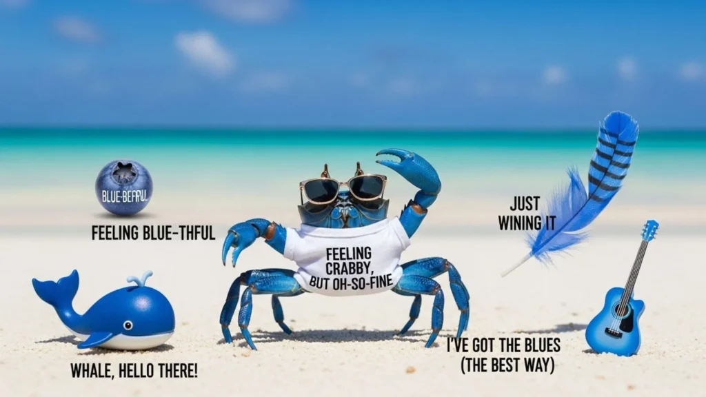 Sassy Blue Puns with Attitude