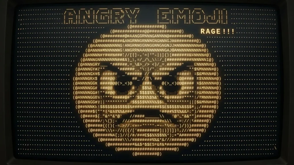 Text Art Angry Emoji