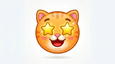Cat Star Eyes Emoji
