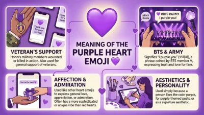 Meaning of Purple Heart Emoji